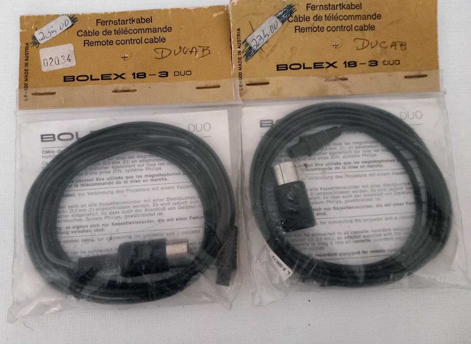 Conjunto 2 Cabos Controlo Remoto Originais Bolex 18-3 DUO (DUCAB) NOS