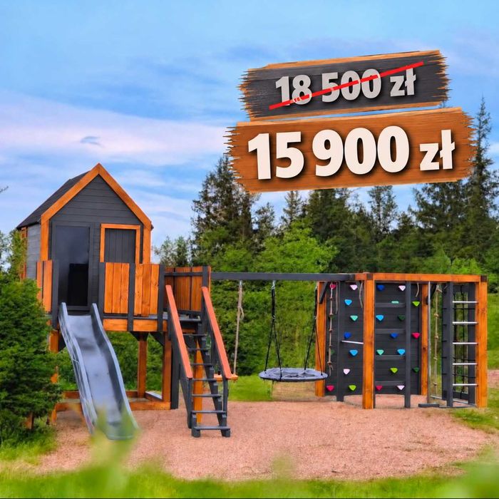 Największa "stodoła" z oferty, małpi gaj z huśtawkami, plac zabaw