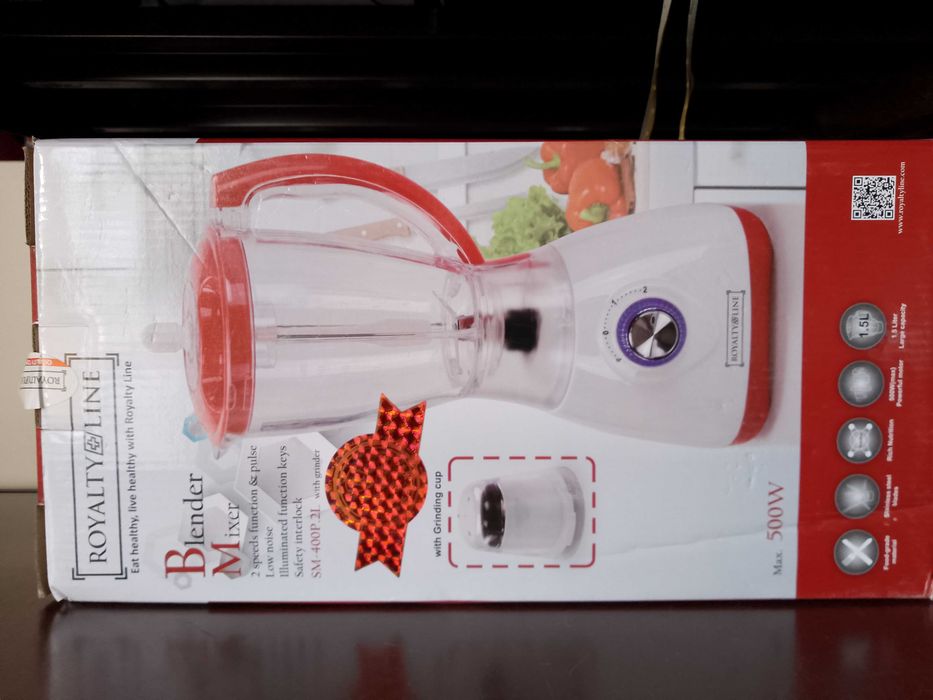 BLENDER KIELICHOWY SZKLANY do owoców i warzyw Kruszy Lód mocny bardzo