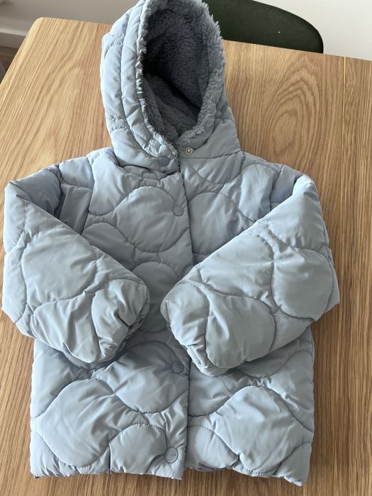 Casaco ZIPPY puffer alcochoado azul com capuz para menina 4-5 anos