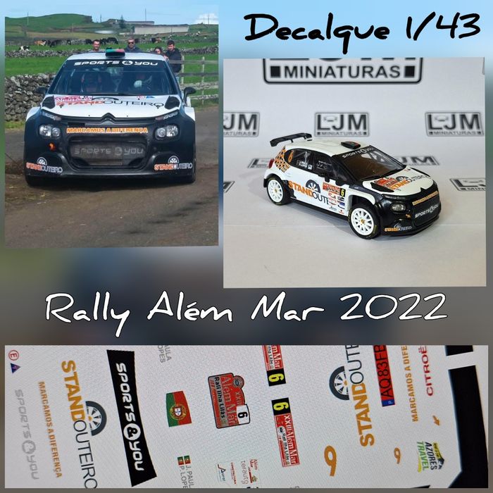 Vários decalque 1/43 Rally Portugal, Açores , Madeira