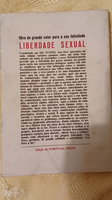 Livro "Liberdade Sexual" de Ed Tustin 1° volume