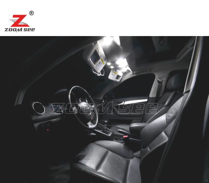 KIT COMPLETO DE 16 LÂMPADAS LED INTERIOR AUDI A3 S3 8 P 2006 -2013