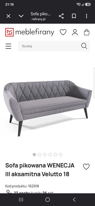 Sofa trzy osobowa