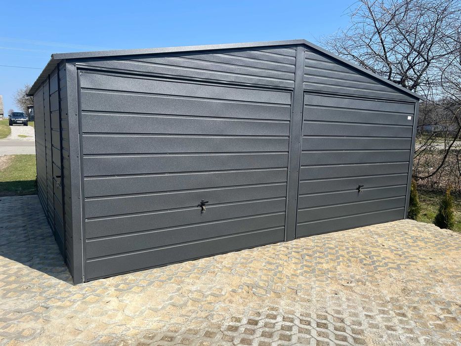 Garaż blaszany Blaszak 6x6 Dach Dwuspadowy