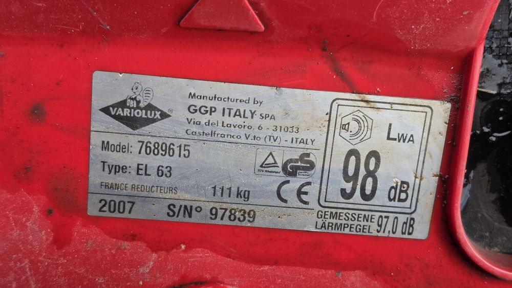 Газонокосарка-трактор Variolux, Італія!