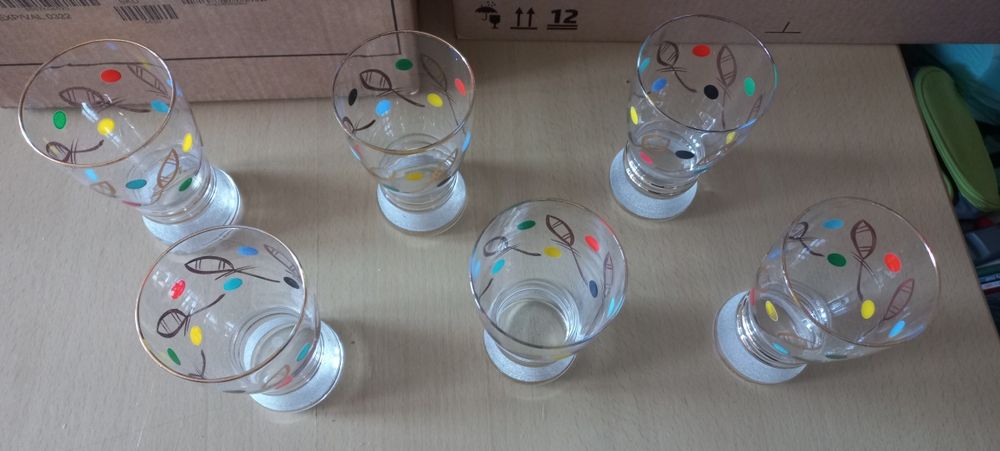 6 Copos da dec. 1960 vintage