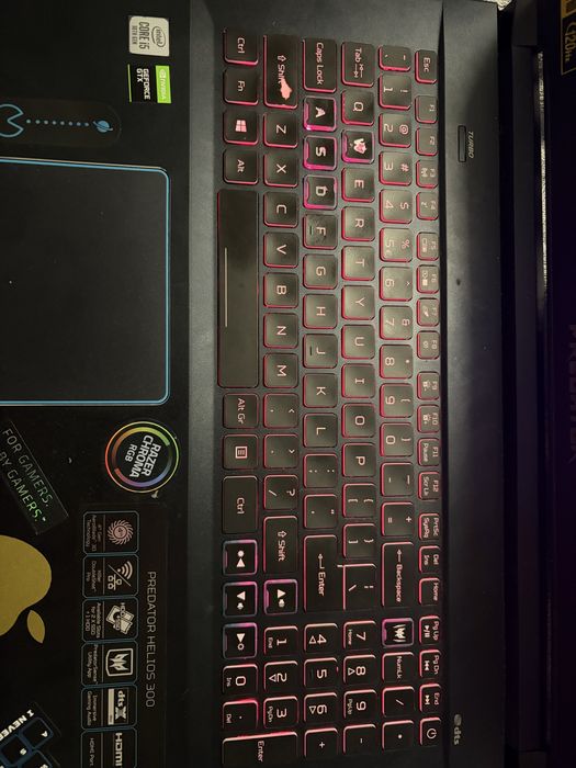 Laptop gamingowy predator helios 300 i5-10300h gtx 1650 ti