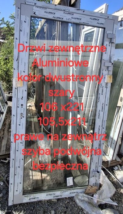 Drzwi zewnętrzne aluminiowe Aluprof 148x221