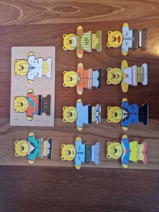 Puzzle de ursos em madeira