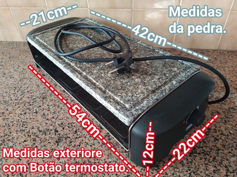 Grelhador de pedra e raclette
