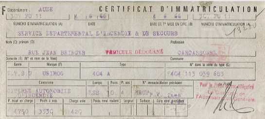 UNIMOG 404 A DE 1966