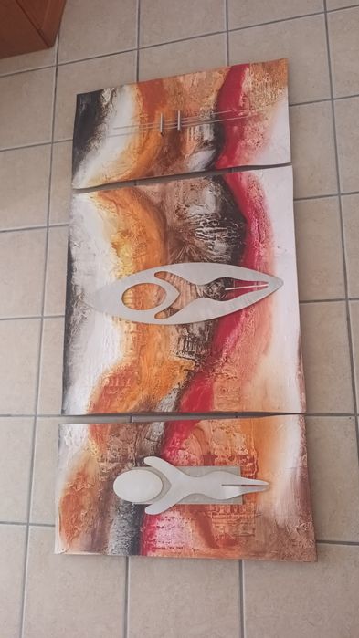 3 telas pintadas à mão64751072205954121