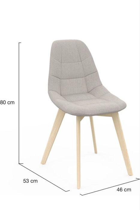 Cadeiras de sala de jantar almofadadas