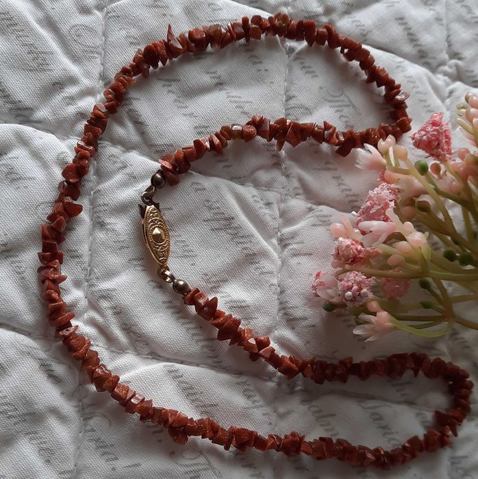 Piasek pustyni stary piękny naszyjnik korale kamienie naturalne 46