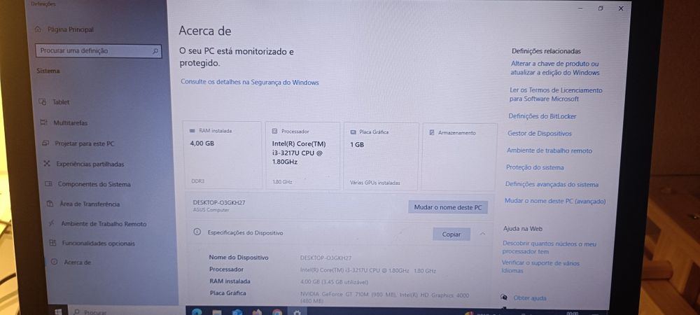 Computador ASUS I3