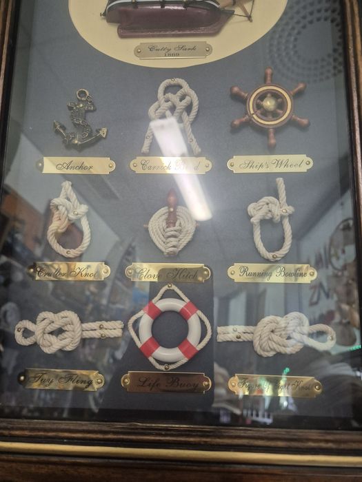 Zegar z węzłami za szkłem