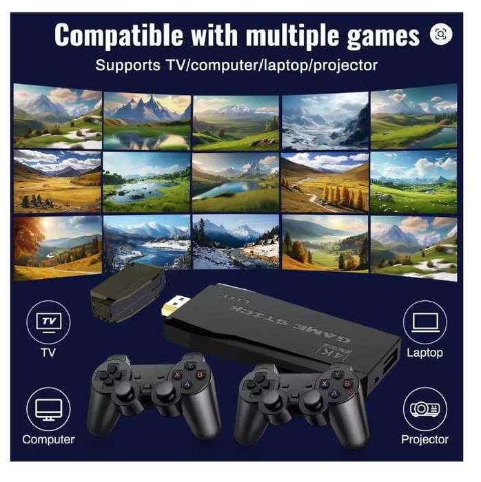 M8 4K Retro Game Stick - 64 GB pré-carregado com mais de 20.000 Jogos