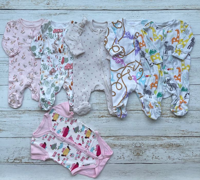 Чоловічки next, одяг на дівчинку 0-3 міс