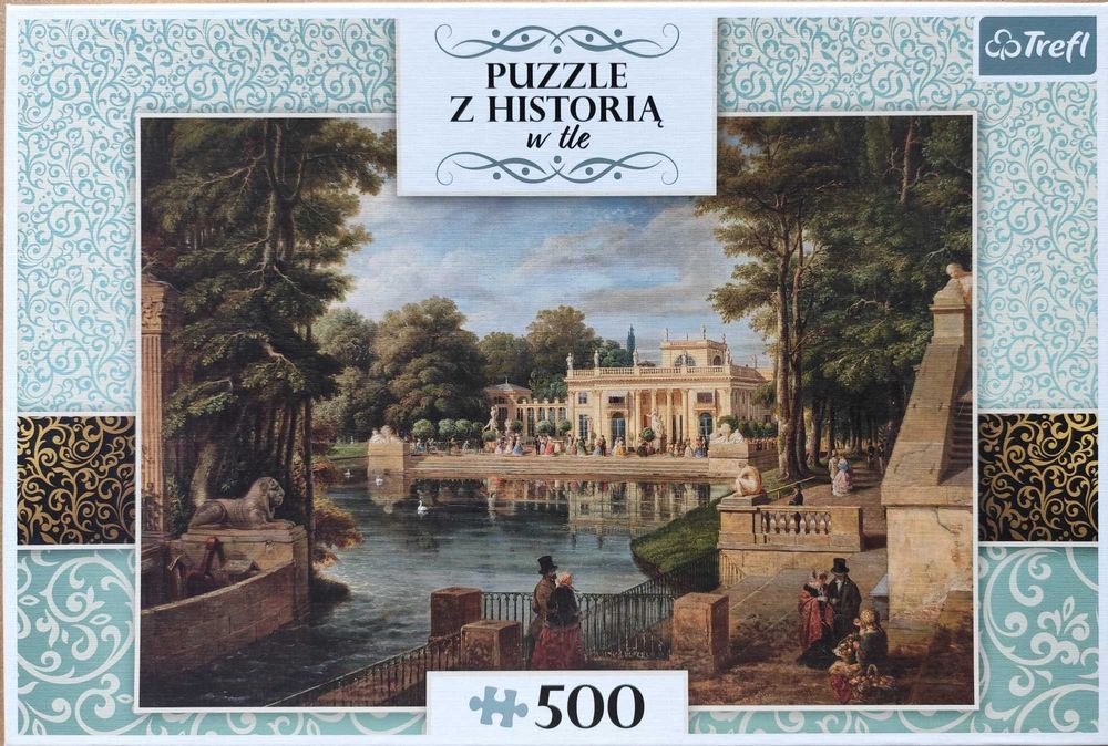 Puzzle z historią Łazienki Królewskie 500 elementów