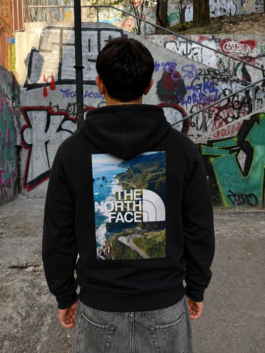 Толстовка The North Face Ocean • Худи Черное TNF Базовое • XS-XXL