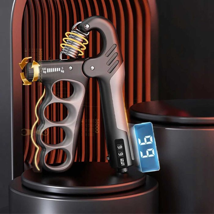 ŚCISKACZ DO RĄK do 100KG Regulowany Opór z LICZNIKIEM Solidny MOCNY