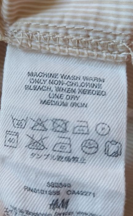 Szmizjerka sukienka kremowa H&M  M/48/10