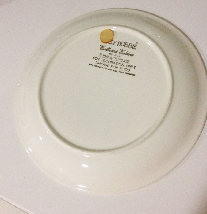 Prato Holly Hobbie - edição de Colecionador 1972