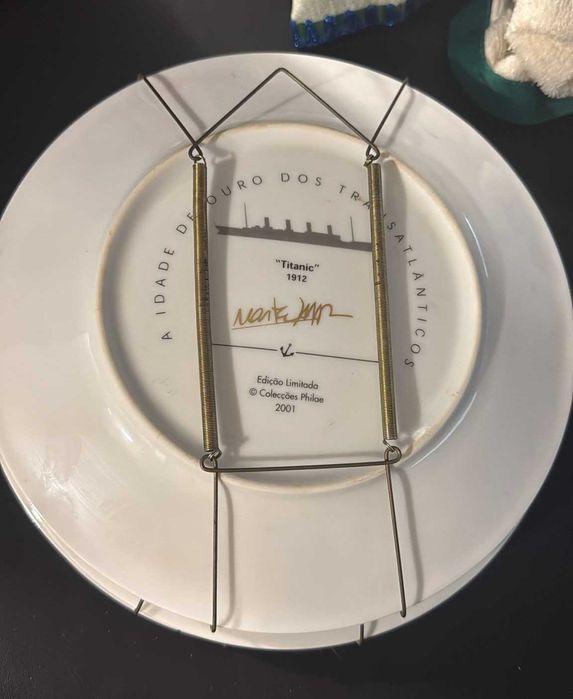 Coleção 8 pratos porcelana "A Idade de Ouro dos Transatlânticos"