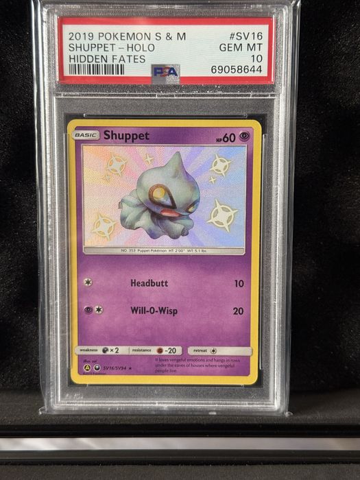Pokémon Shuppet SV16/SV94 Hidden Fates PSA 10 Gem Mint