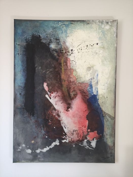 Telas abstratas tinta acrilica