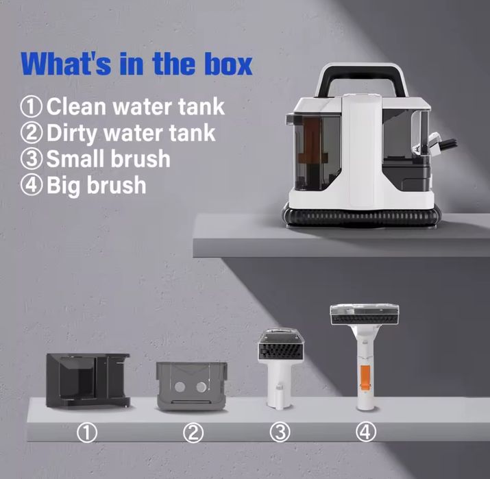 Миючий пилосос 750W для диванів килимів авто хімчистка чистка