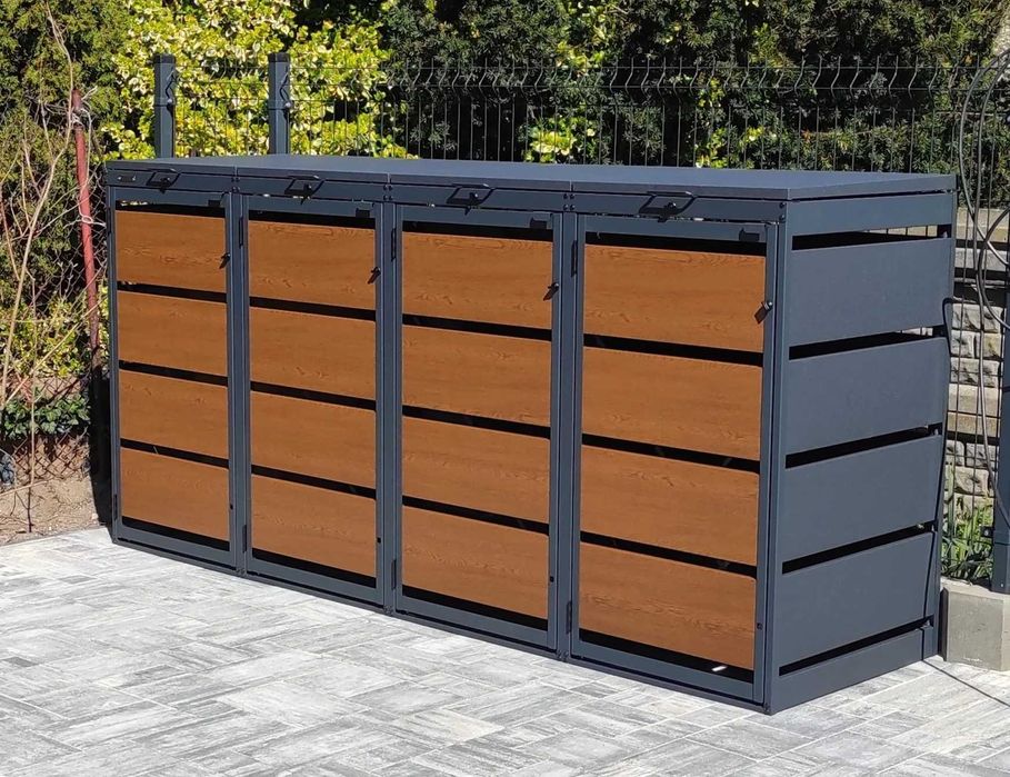 Zabudowa koszy na śmieci metal Premium, Obudowa na kosze, Osłona koszy