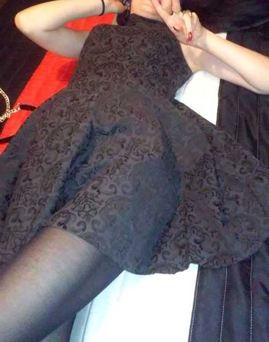 Vestido Preto em Padrão Brocado