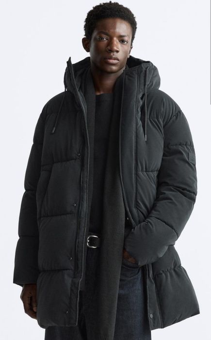 Zara casaco puffer parka de inverno XL