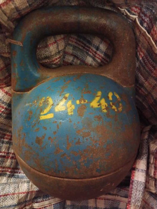 Гиря СССР, 24 - 40 кг, разборная, родная краска и родные груза, идеал ...