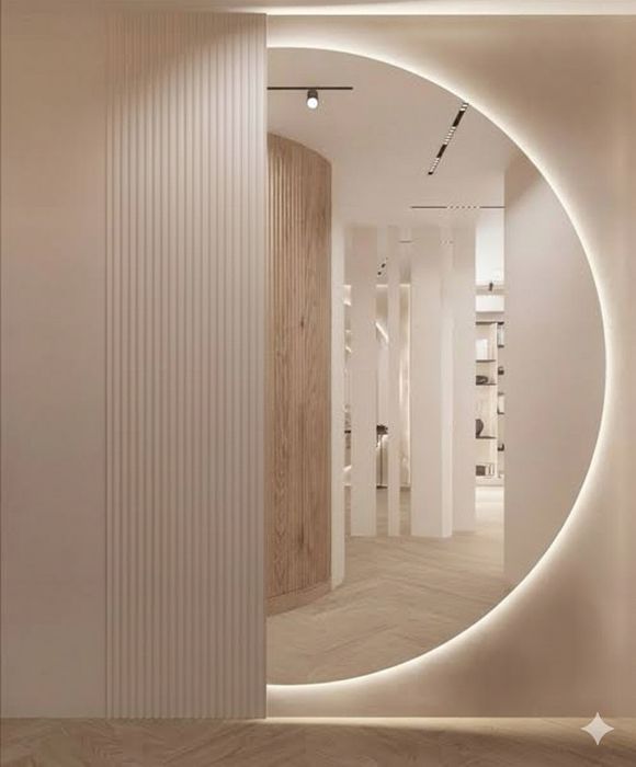 Lustro półokrągłe 120cm x 60cm