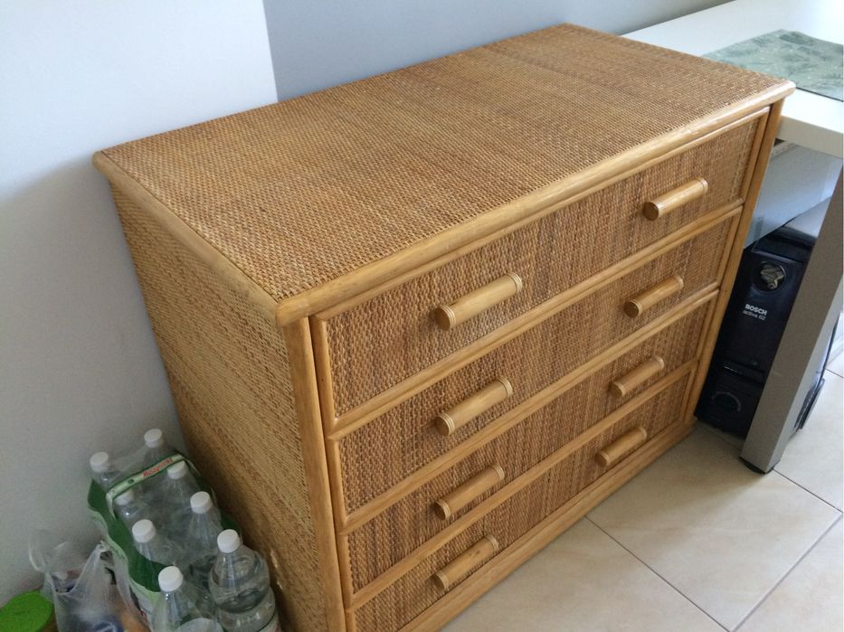 Komoda rattanowa oryginalna  indyjska