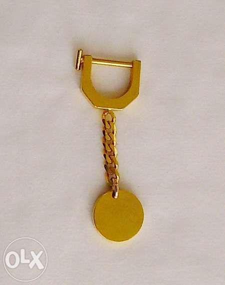 Porta Chaves dourado com flores