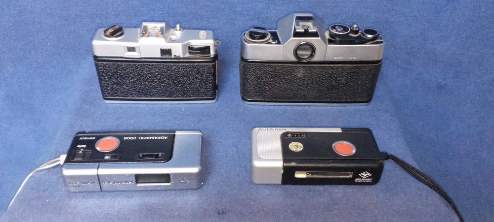 Lote Maquinas Fotograficas Rolo Retro Vintage Nikanon Reflex Agfa Mini