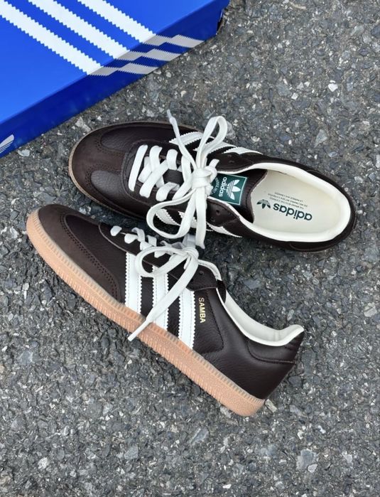 Оригінальні кеди Adidas Samba OG Dark Brown Адідас самба коричневі