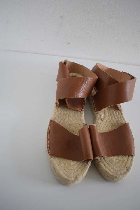 Zign sandały buty espadryle brązowe skórzane 38