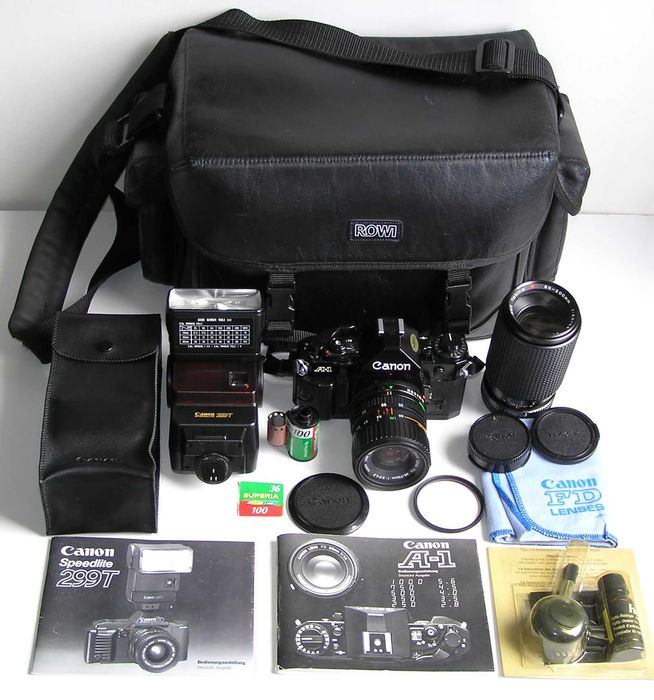 Canon A-1 + Canon FD 35-70 + lampa 299T + Tokina 80-200 top klasa