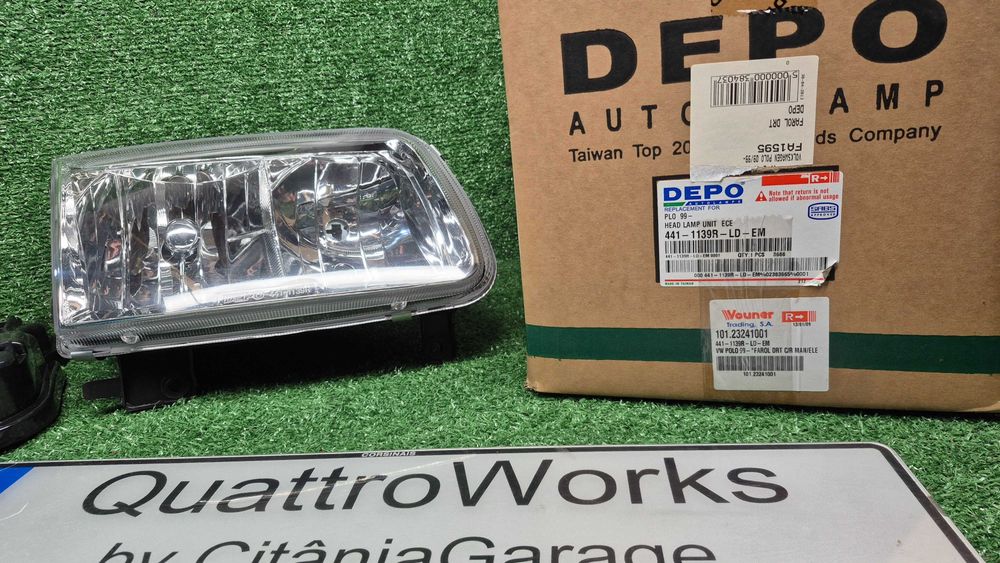 VW POLO III-04.97-10.01- ÓTICA/FAROL FRENTE DIREITA NOVO EMBALADO DEPO