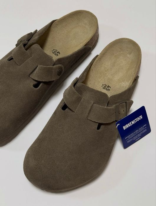 Birkenstock Boston Concrete Grey Suede | Оригінал