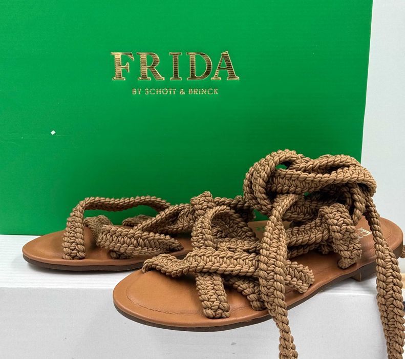 frIDA by SCHOTT & BRINCK sandały skórzane  brązowe  R.37  FR12A