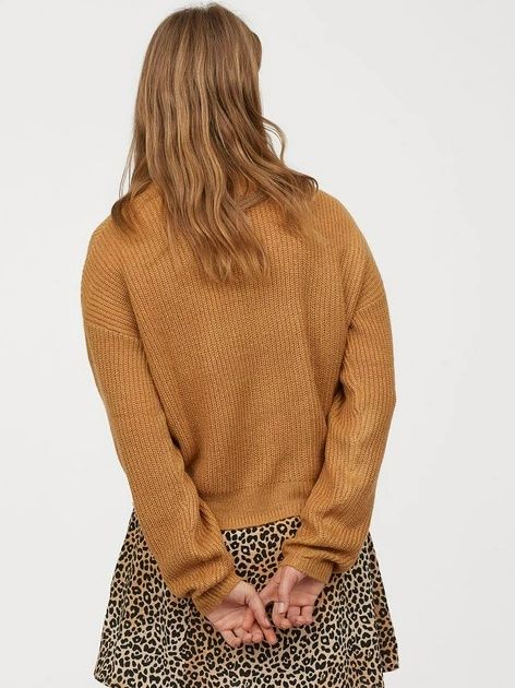 Sweter z wiązaniem na dekolcie H&M 38 M
