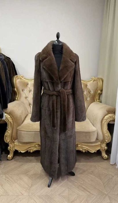 Шуба норковая новая 130см орех 42-44-46