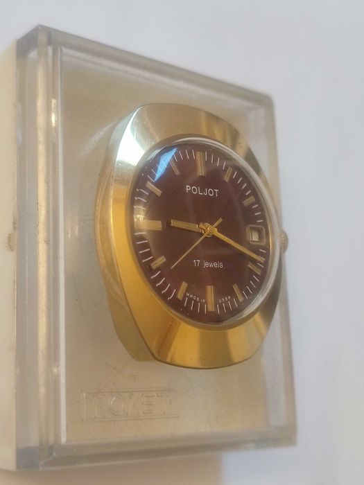 piekny BORDOWY POLJOT w zlocie - sprawny w pudelku