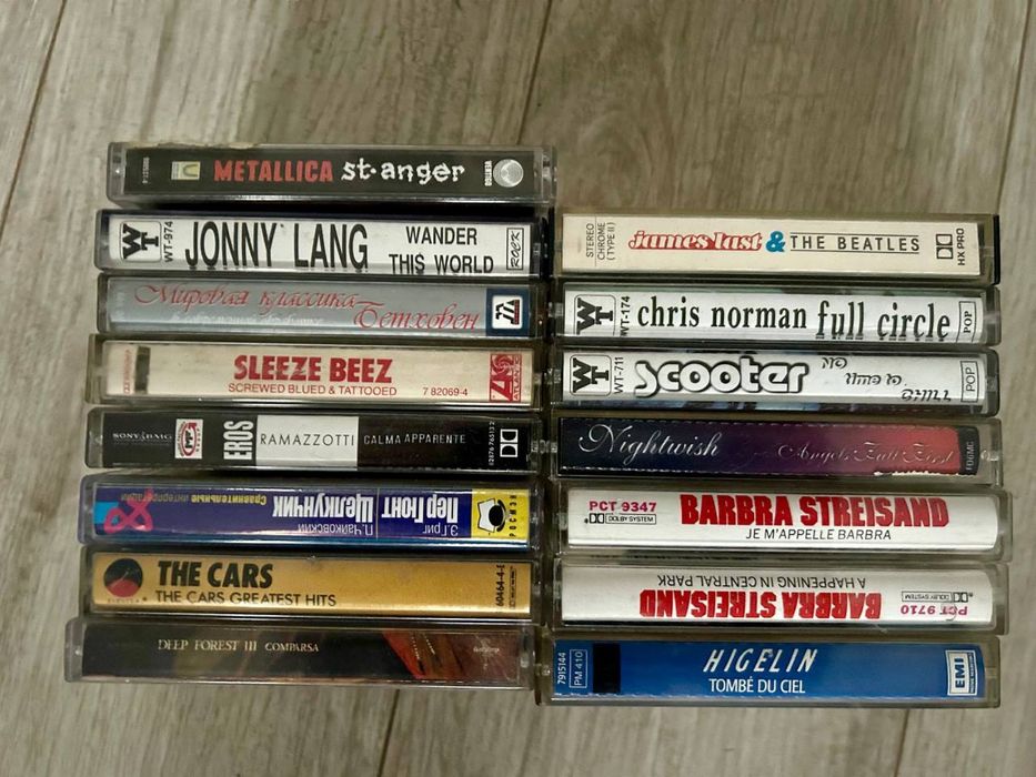 Аудіо касети музика 90-х євроденс, поп, реп, техно, рок